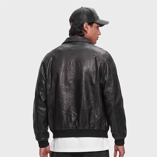 Karl Kani Ανδρικό μπουφάν Signature PU Leather Bomber Jacket